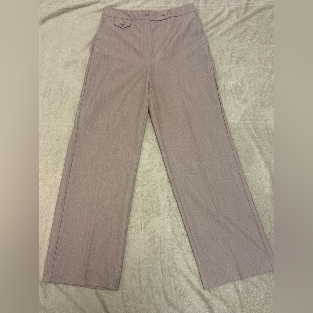 Jules & Leopold Cream Wide Leg Pants‎